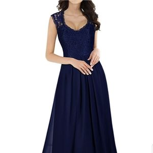 Navy blue bridesmaid dress